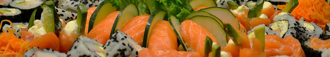 Eating Japanese Sushi at Super Ninja restaurant in Virginia Beach, VA.